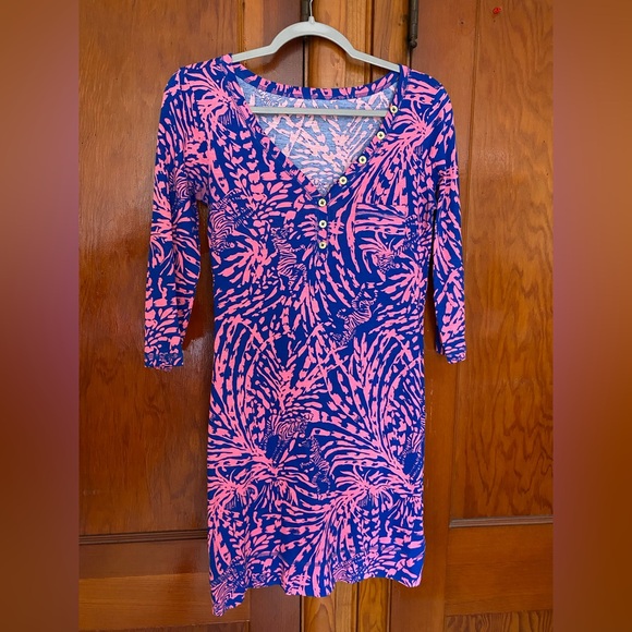 Lilly Pulitzer Dresses & Skirts - Lilly Pulitzer Palmetto Dress in Sapphire Blue Rolling in the Grass print